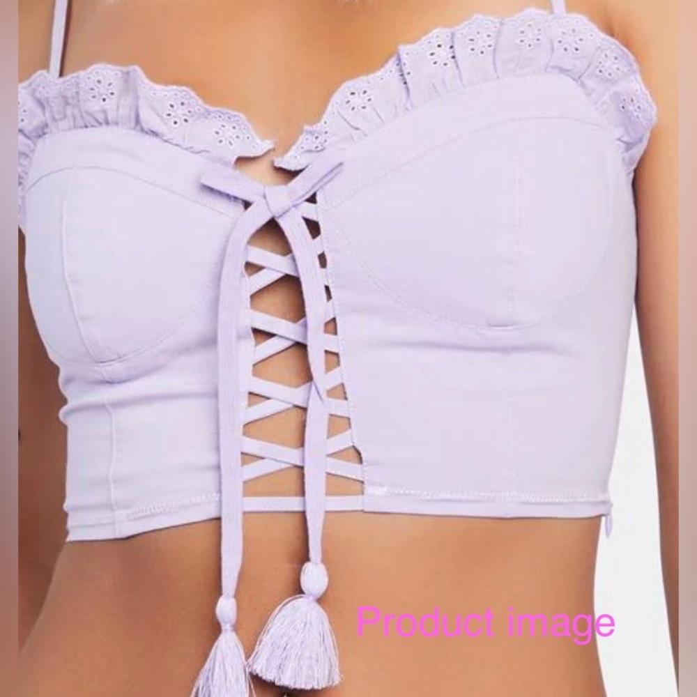 Lavender💜Lace-Up extra sweet corset tank- SUGARTHRILLZ/DOLLSKILL (BNWT)(Small)